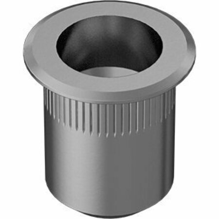 BSC PREFERRED Zinc-Plated Heavy-Duty Rivet Nut Open End 5/16-18 Interior Thread.027-.150 Material Thick, 10PK 95105A151